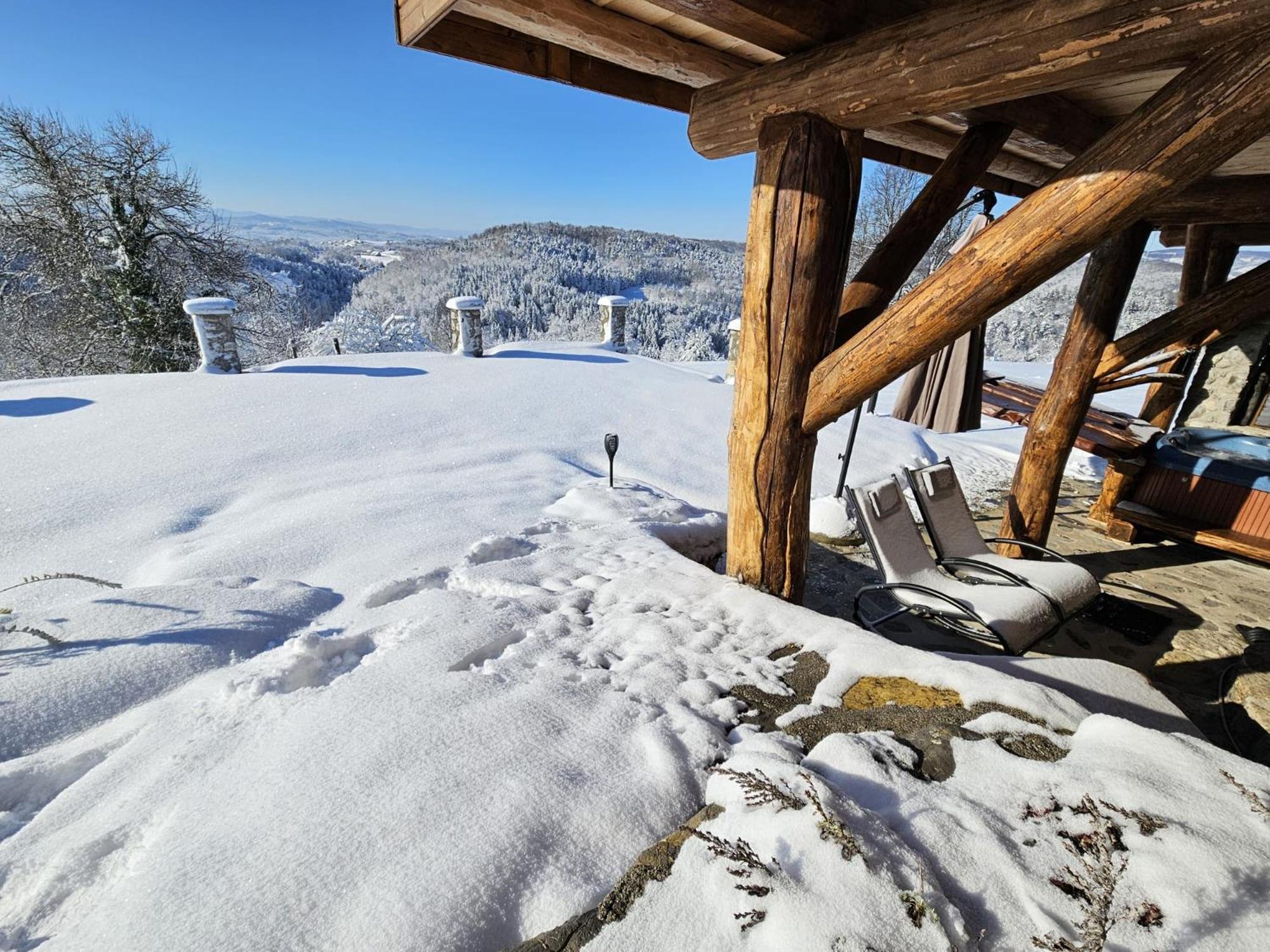 Zerko Holiday Home - Vineyard Chalet With Sauna And Jacuzzi Free Mirna Екстер'єр фото